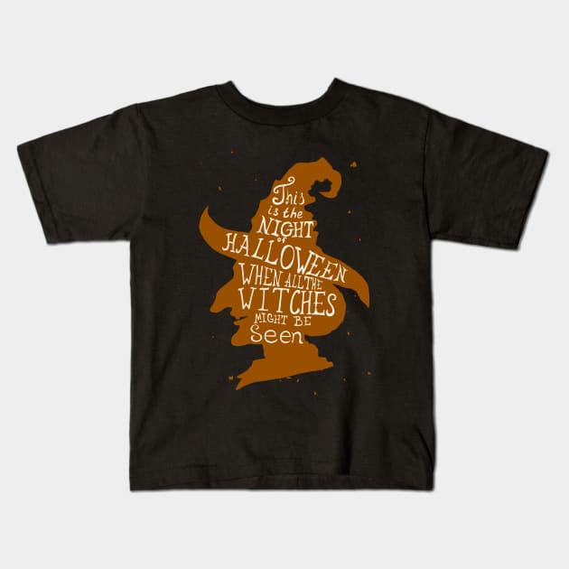 Halloween Witch Kids T-Shirt by attire zone